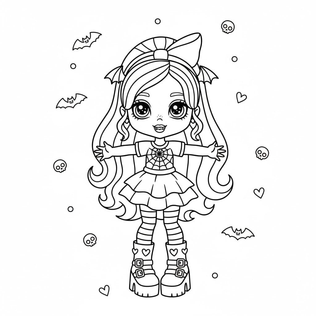 モンスター・ハイ 描く ぬりえ