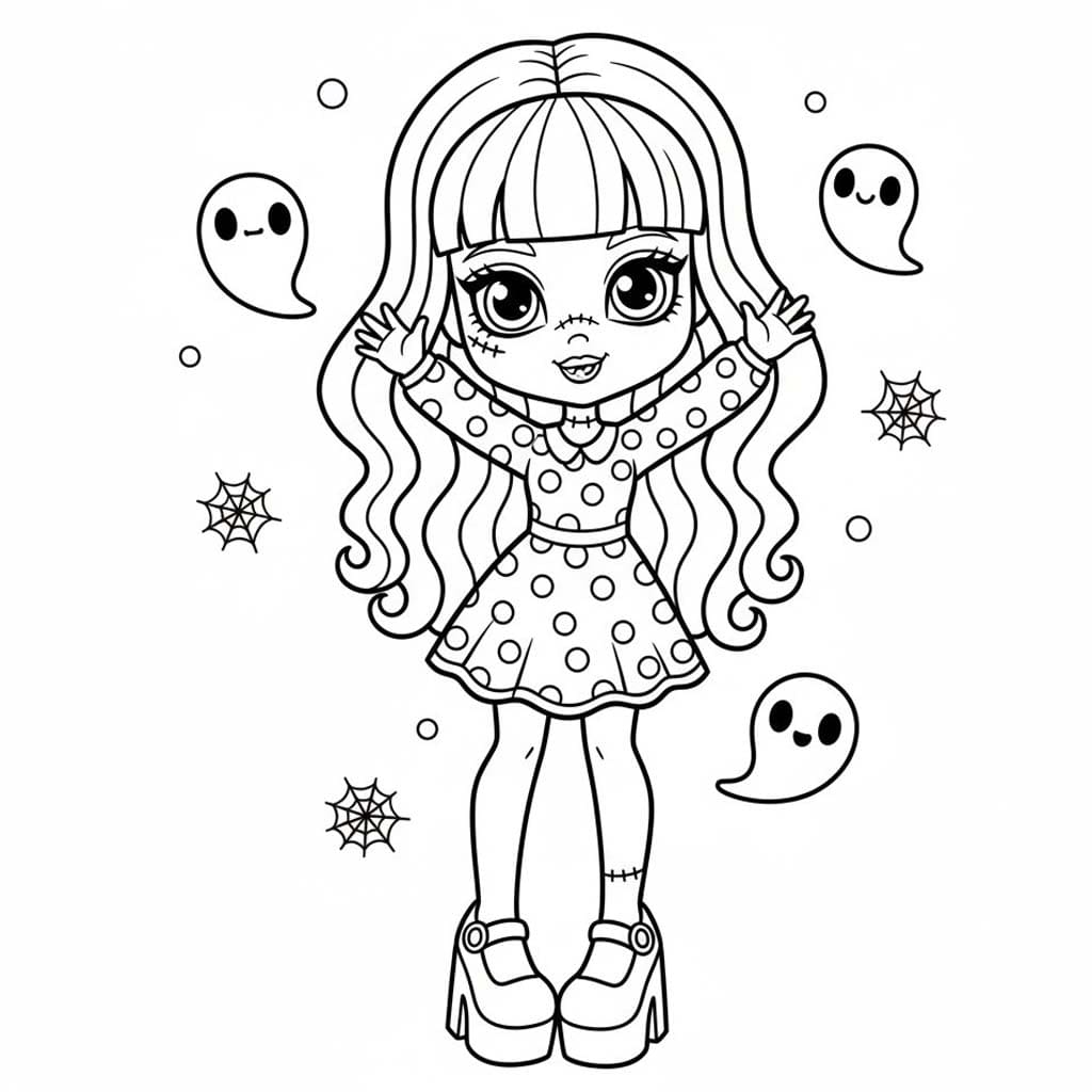 モンスター・ハイ 無料で印刷可能 ぬりえ