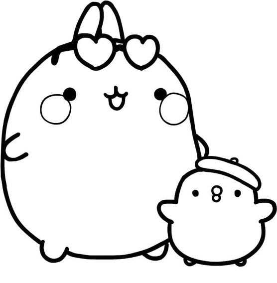 モラン 単純 ぬりえ