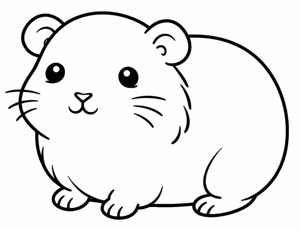 モルモット 描画 印刷可能 ぬりえ