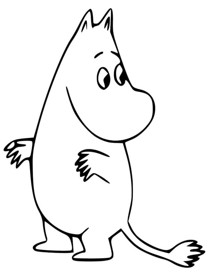 ムーミン 描画 ぬりえ
