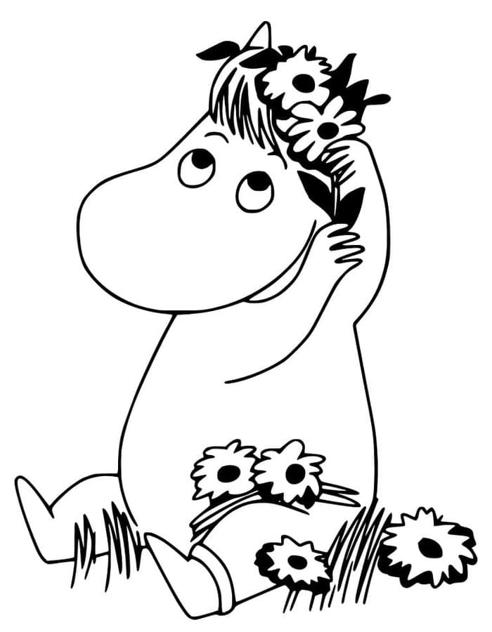 ムーミン 描く ぬりえ