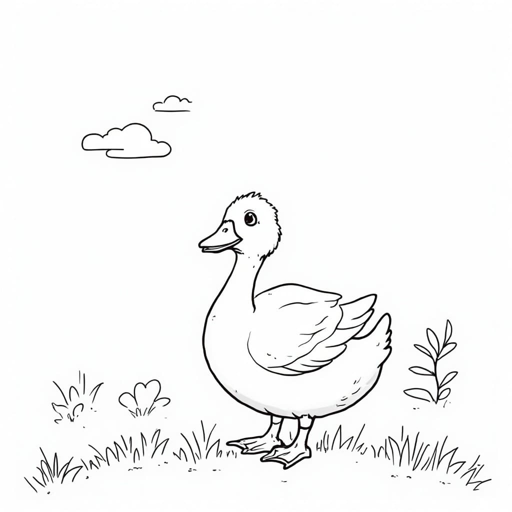 無料 アヒル ぬりえ