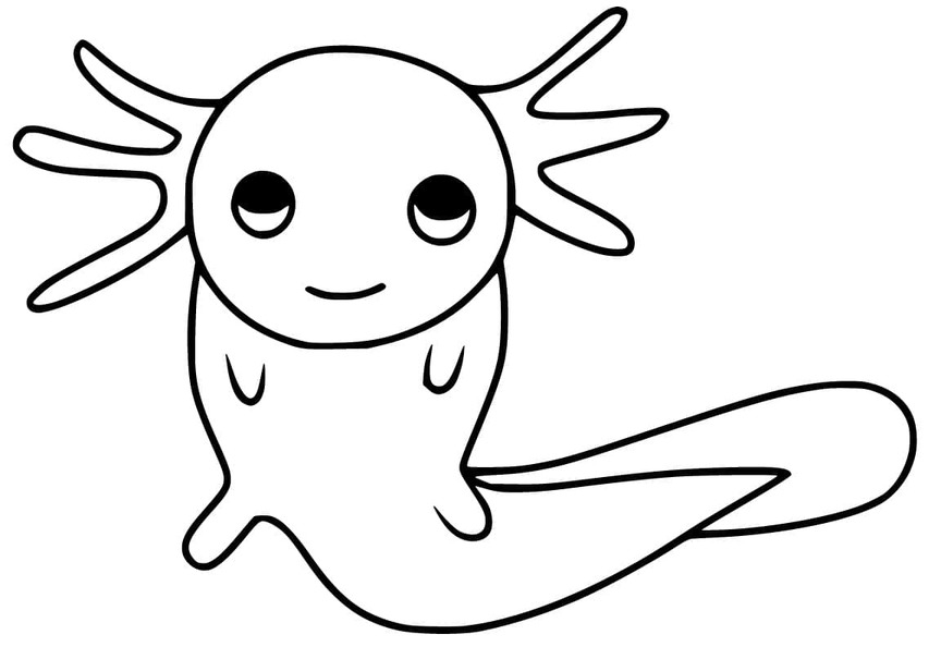 無料 アホロートル 描く ぬりえ