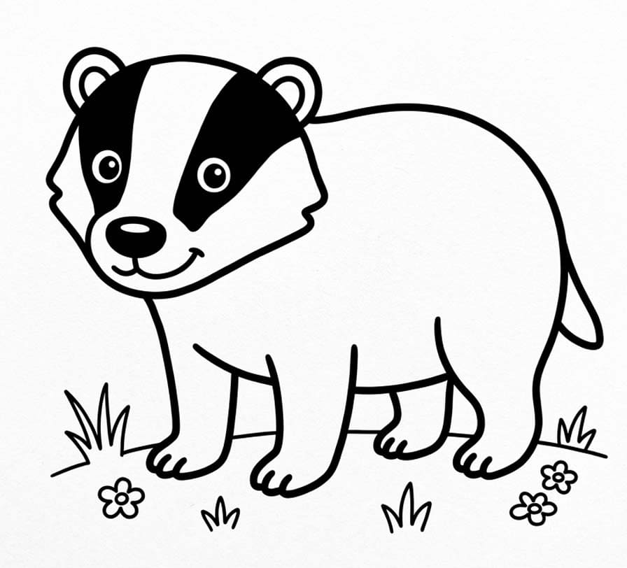 無料 アナグマ 描く ぬりえ