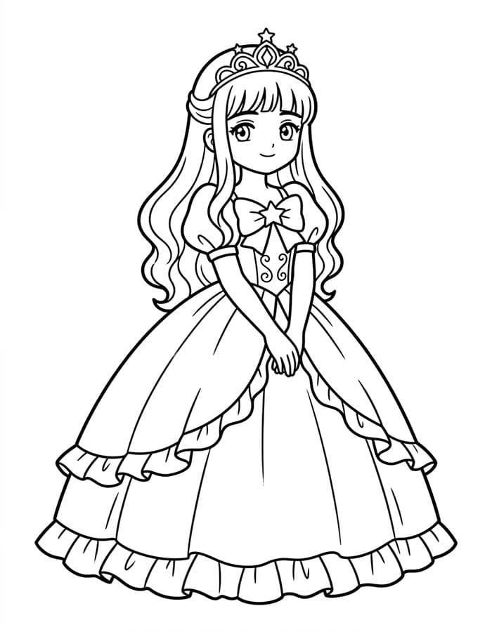 無料 アニメプリンセス 描く ぬりえ