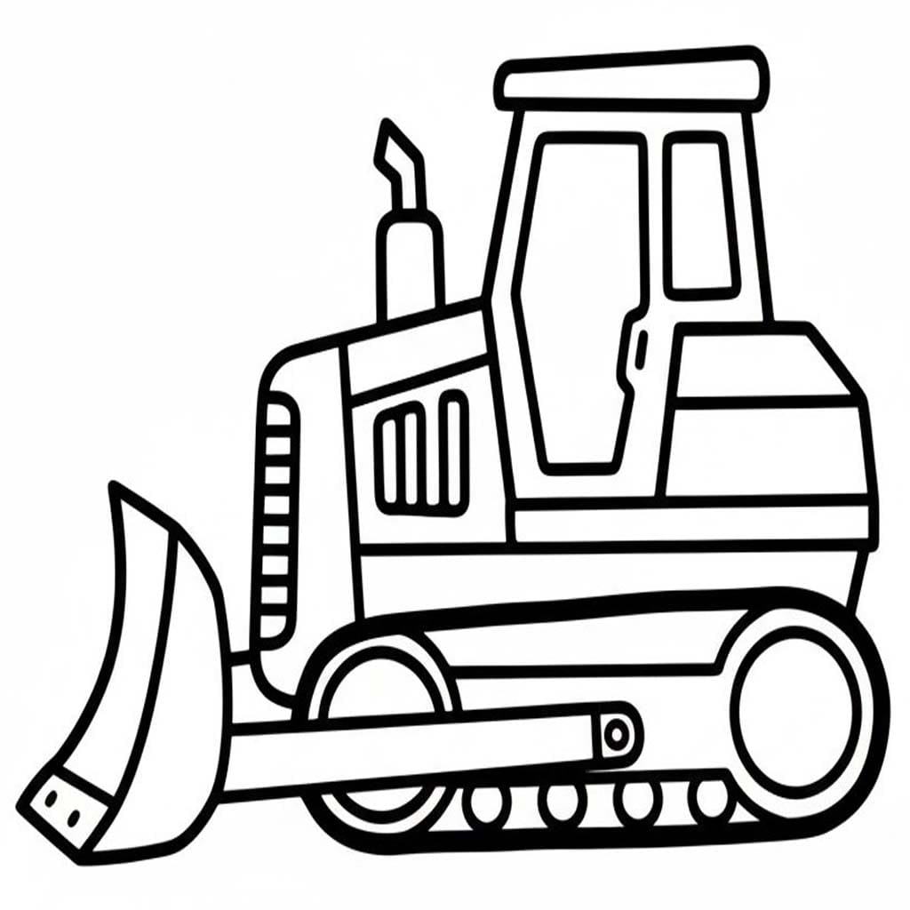 無料 ブルドーザー ぬりえ