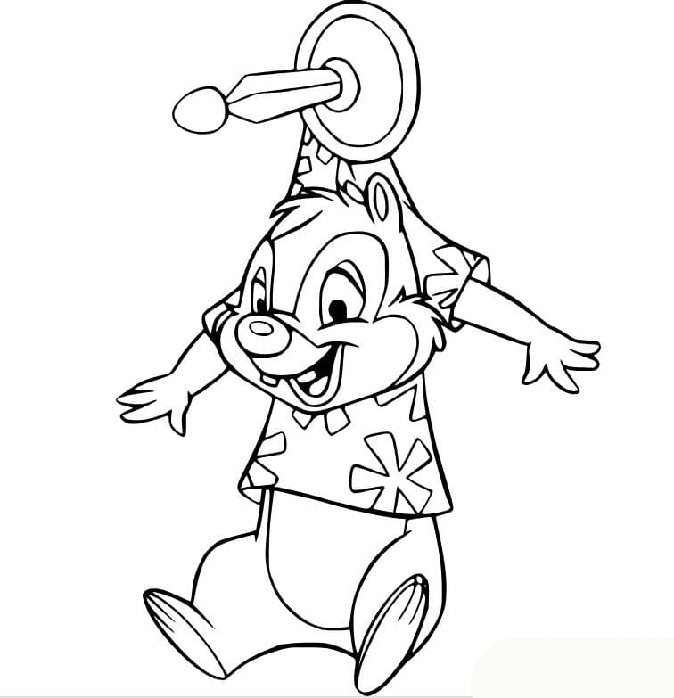 無料 チップとデール 描く ぬりえ