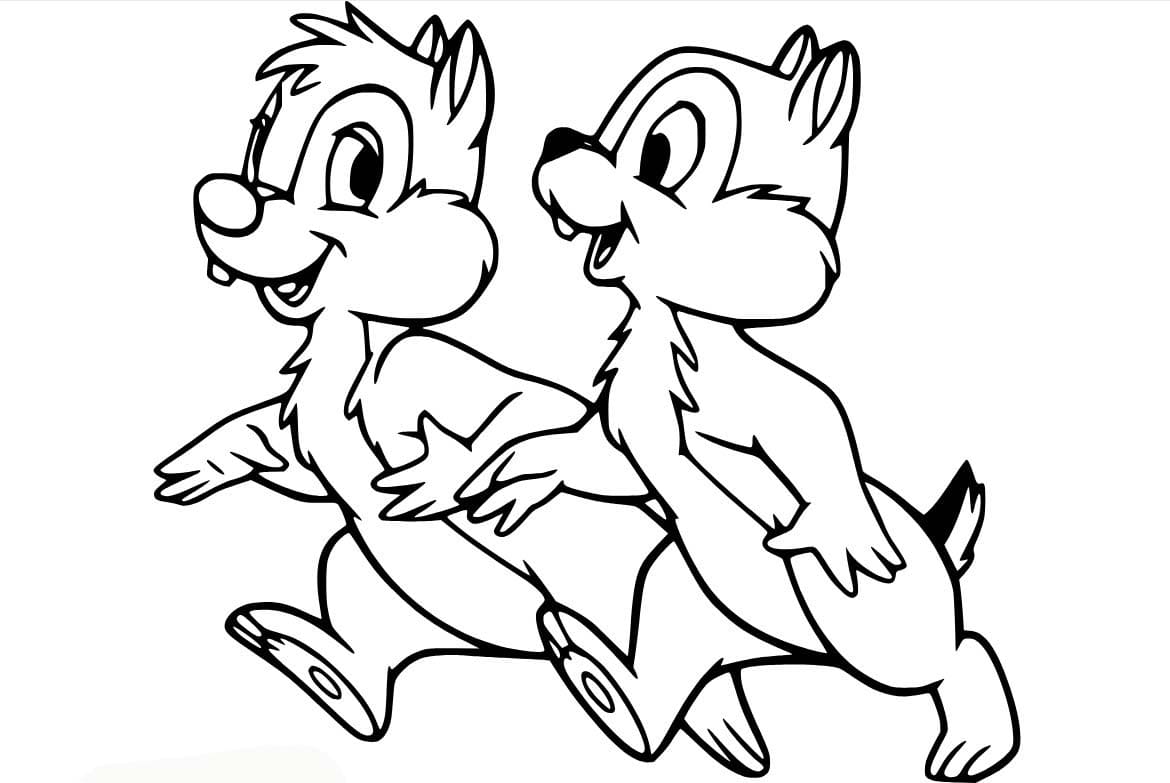 無料 チップとデール ぬりえ