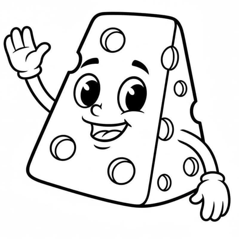 無料 チーズ 描く ぬりえ
