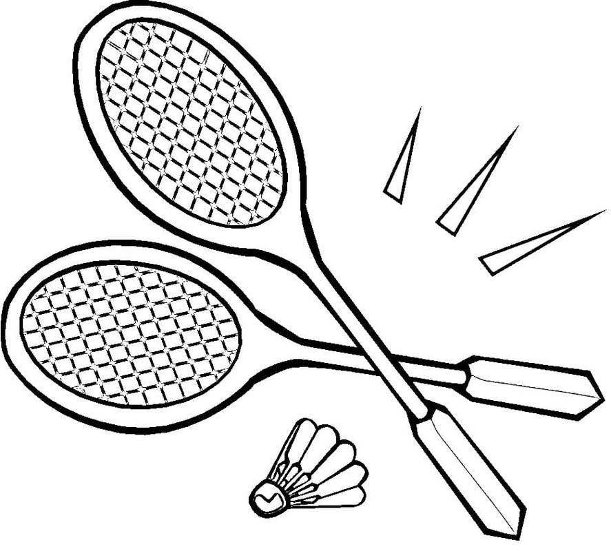 無料で バドミントン 描く ぬりえ