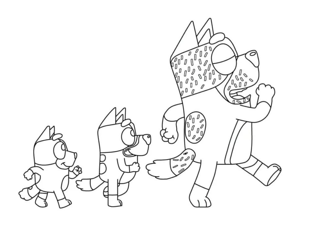 無料で ブルーイ ぬりえ