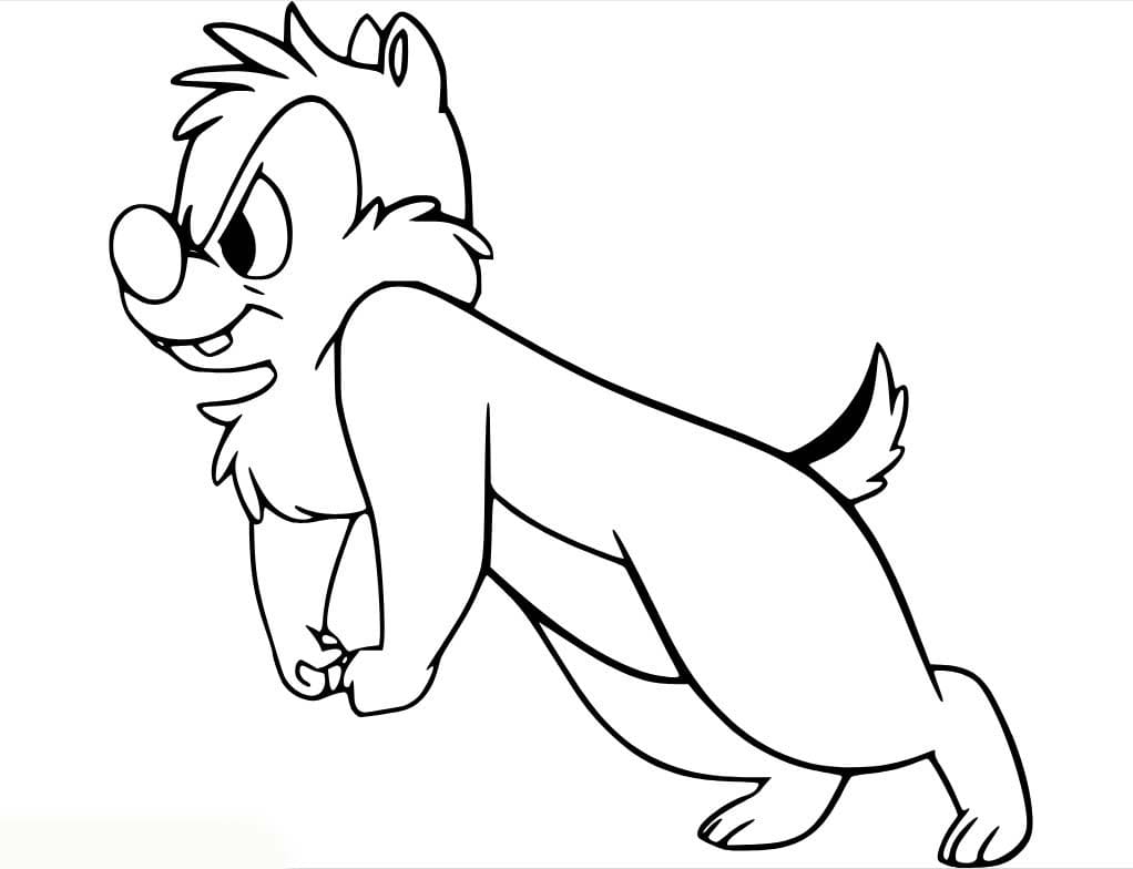 無料で チップとデール 描く ぬりえ