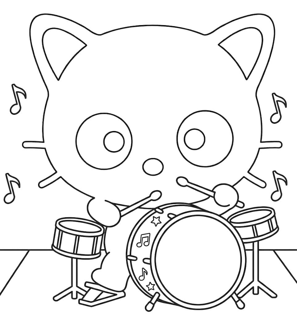 無料で チョコキャット 描く ぬりえ
