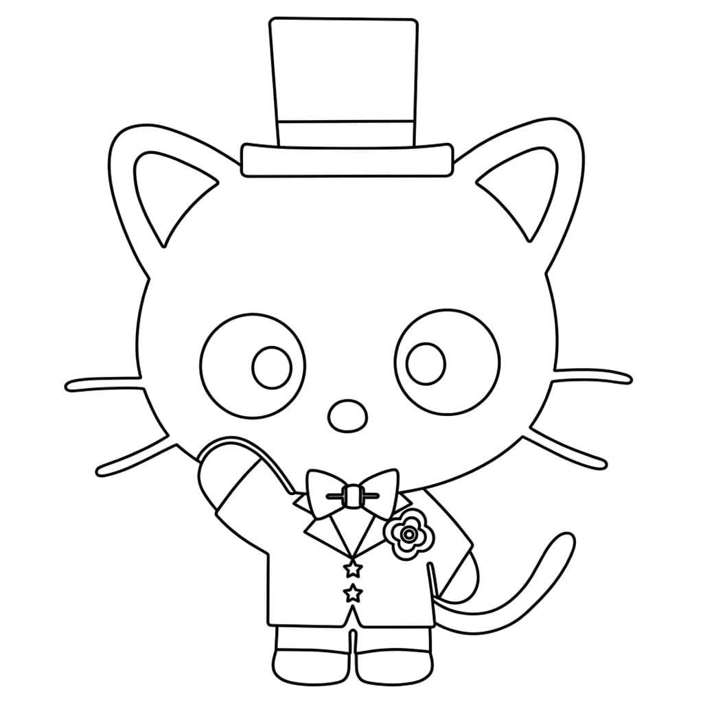 無料で チョコキャット ぬりえ