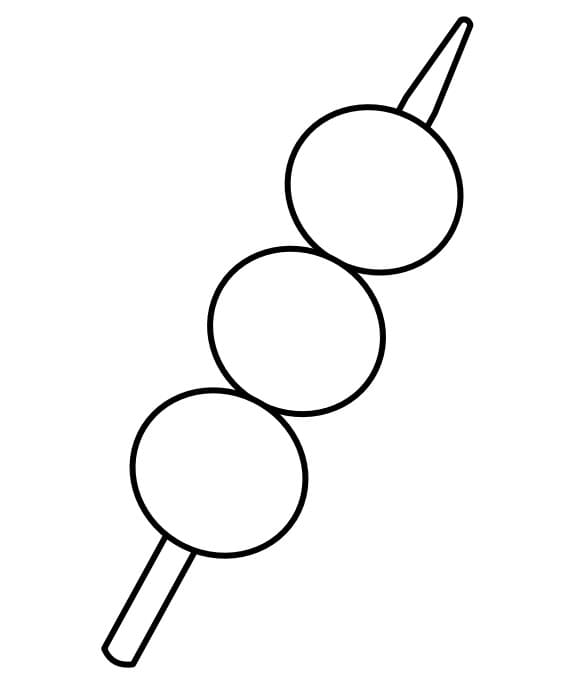 無料で 団子 描く ぬりえ