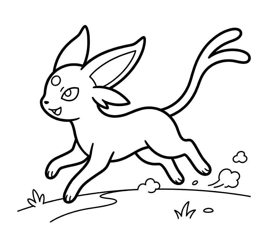 無料で エーフィ 描く ぬりえ