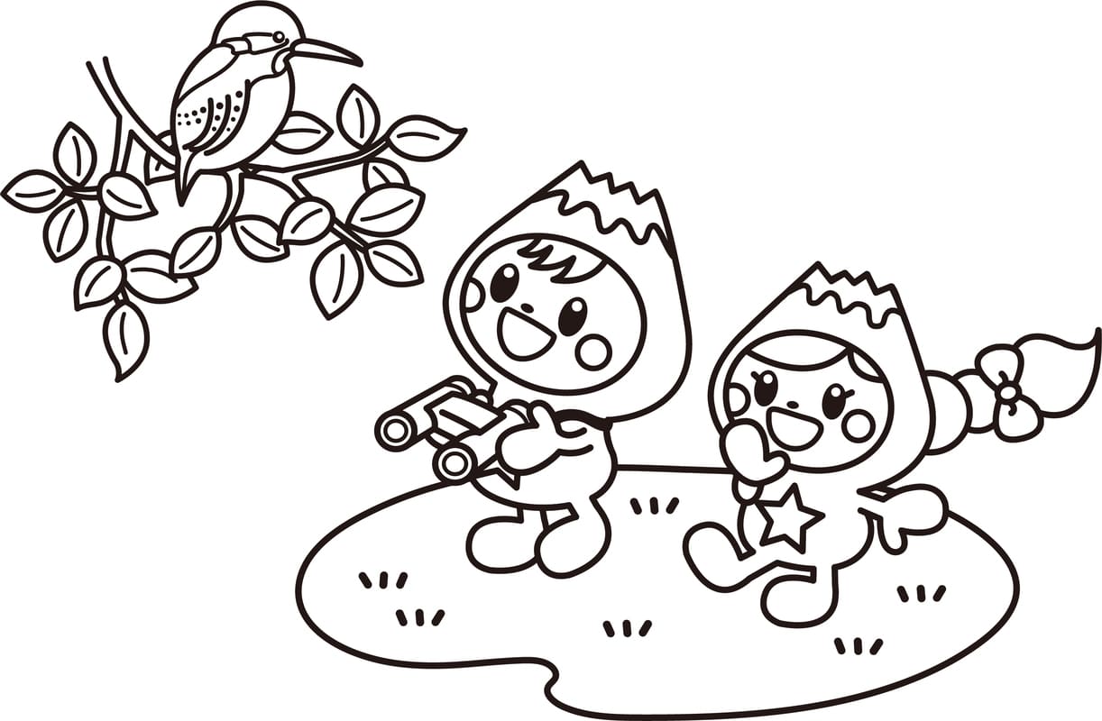無料で ふじっぴー 描く ぬりえ