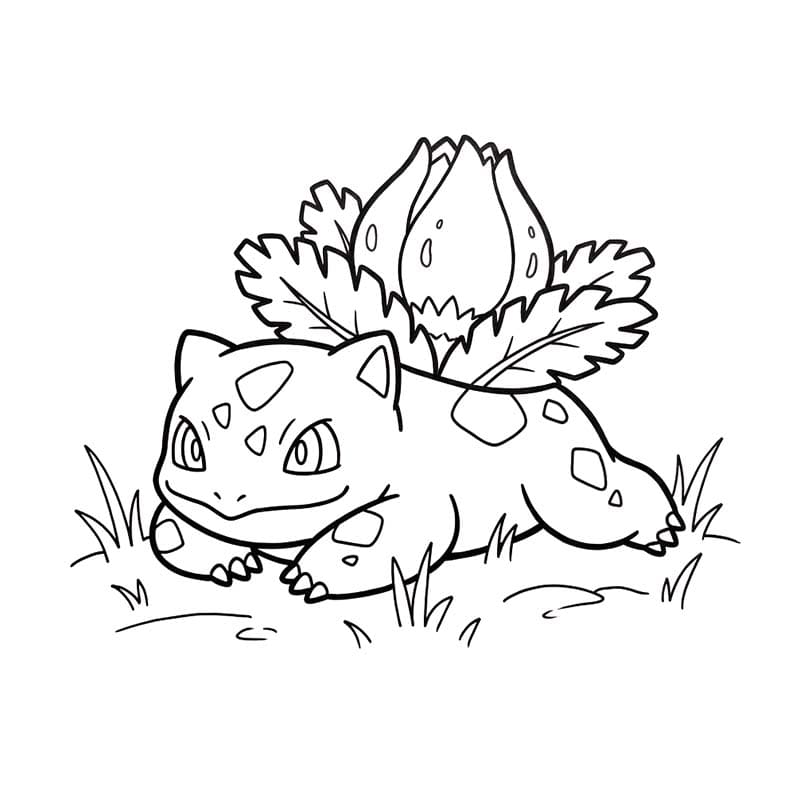 無料で フシギソウ 描く ぬりえ