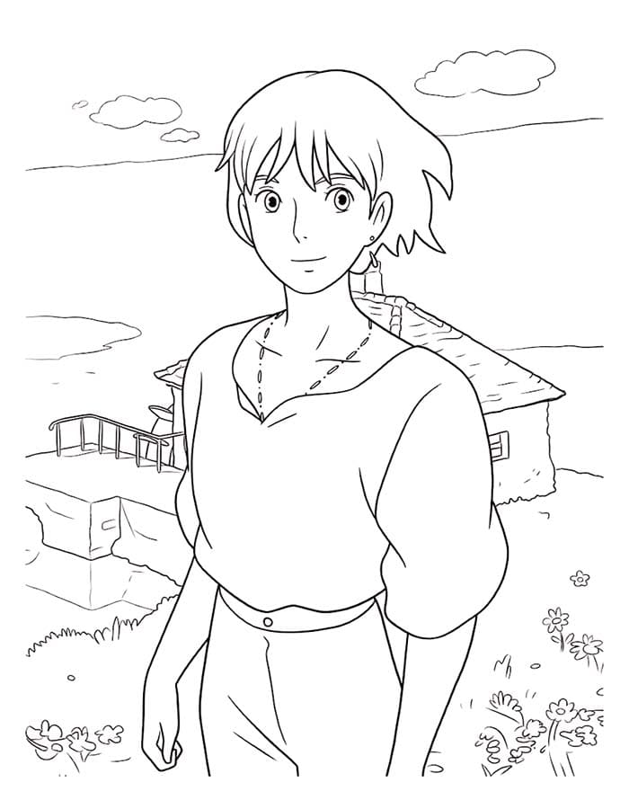 無料で ハウルの動く城 描く ぬりえ