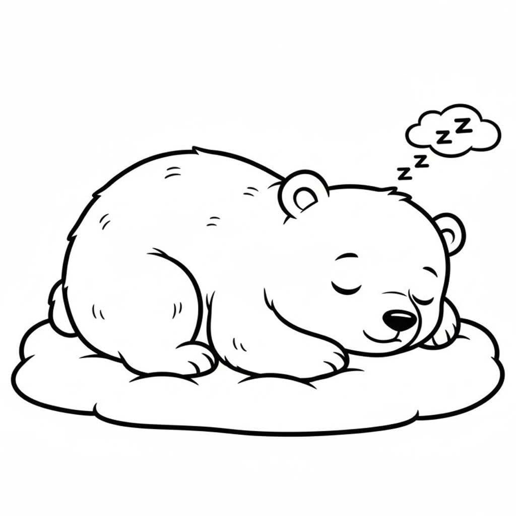 無料で ホッキョクグマ ぬりえ