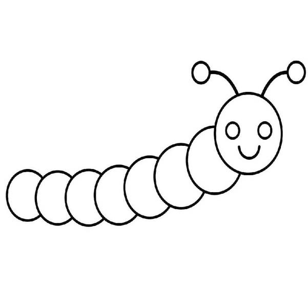 無料で イモムシ 描く ぬりえ