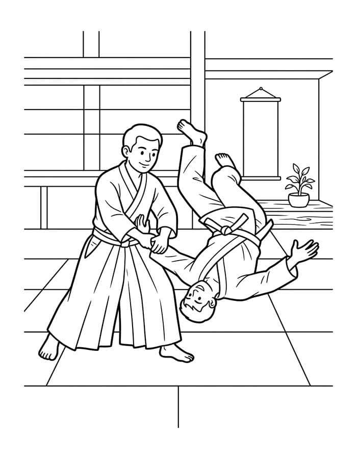 無料で印刷可能 合気道 描く ぬりえ