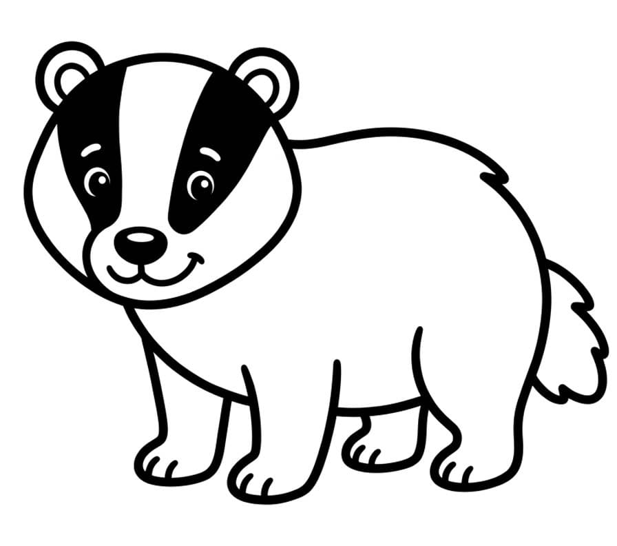 無料で印刷可能 アナグマ 描く ぬりえ