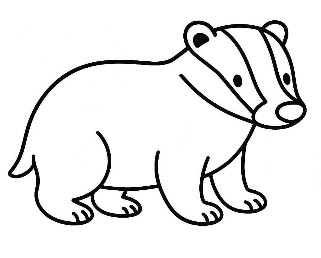 無料で印刷可能 アナグマ ぬりえ