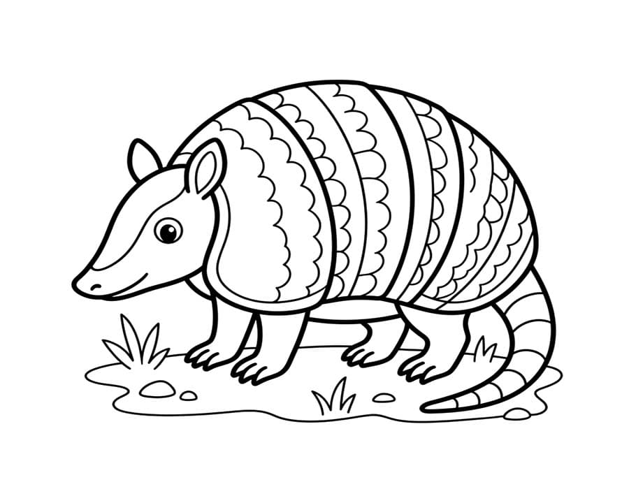 無料で印刷可能 アルマジロ 描く ぬりえ