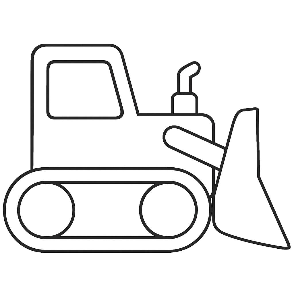 無料で印刷可能 ブルドーザー ぬりえ