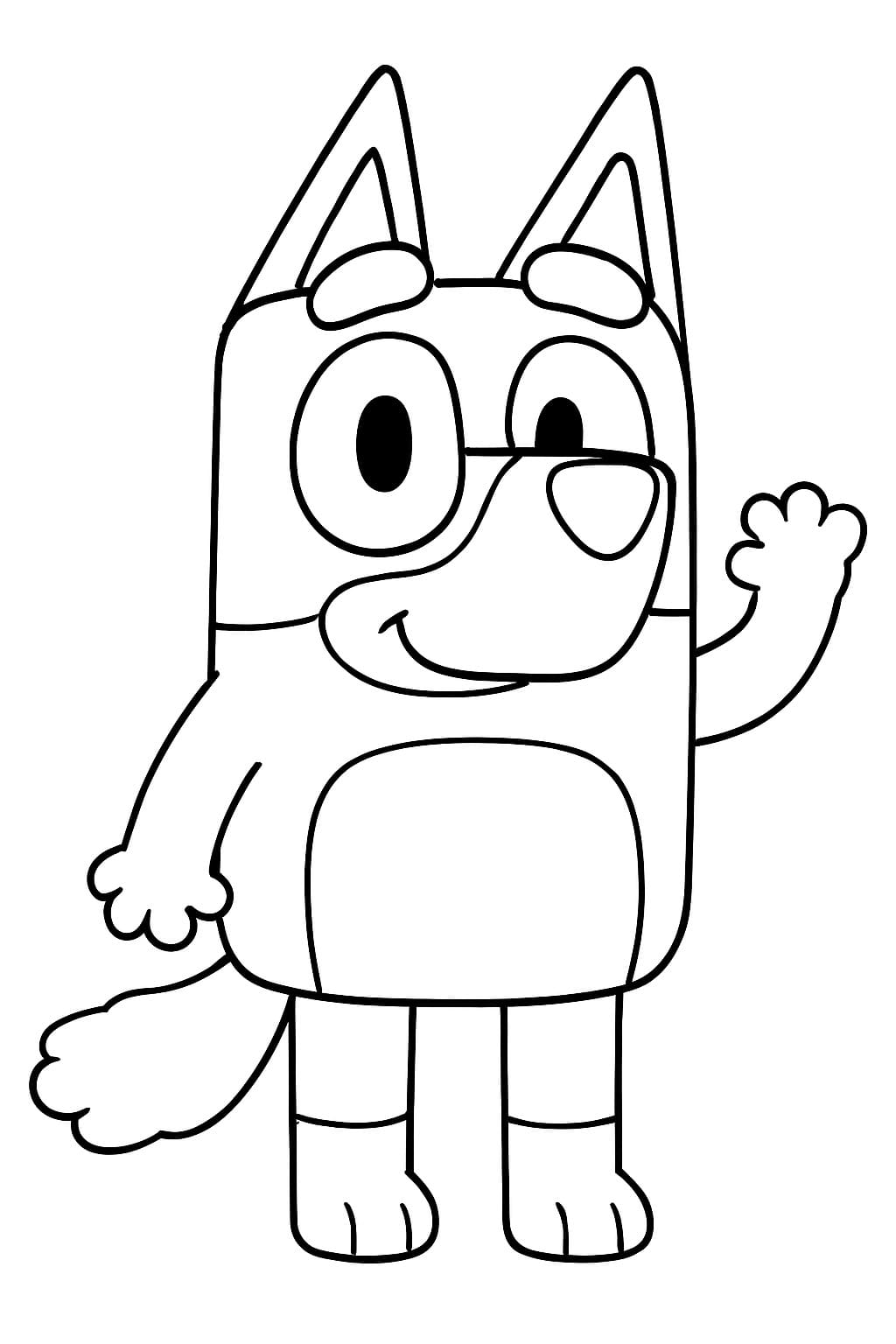 ブルーイ ぬりえ ぬりえ