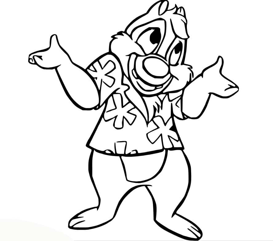 無料で印刷可能 チップとデール 描く ぬりえ