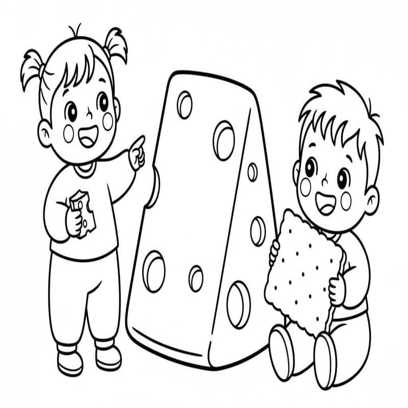 無料で印刷可能 チーズ 描く ぬりえ