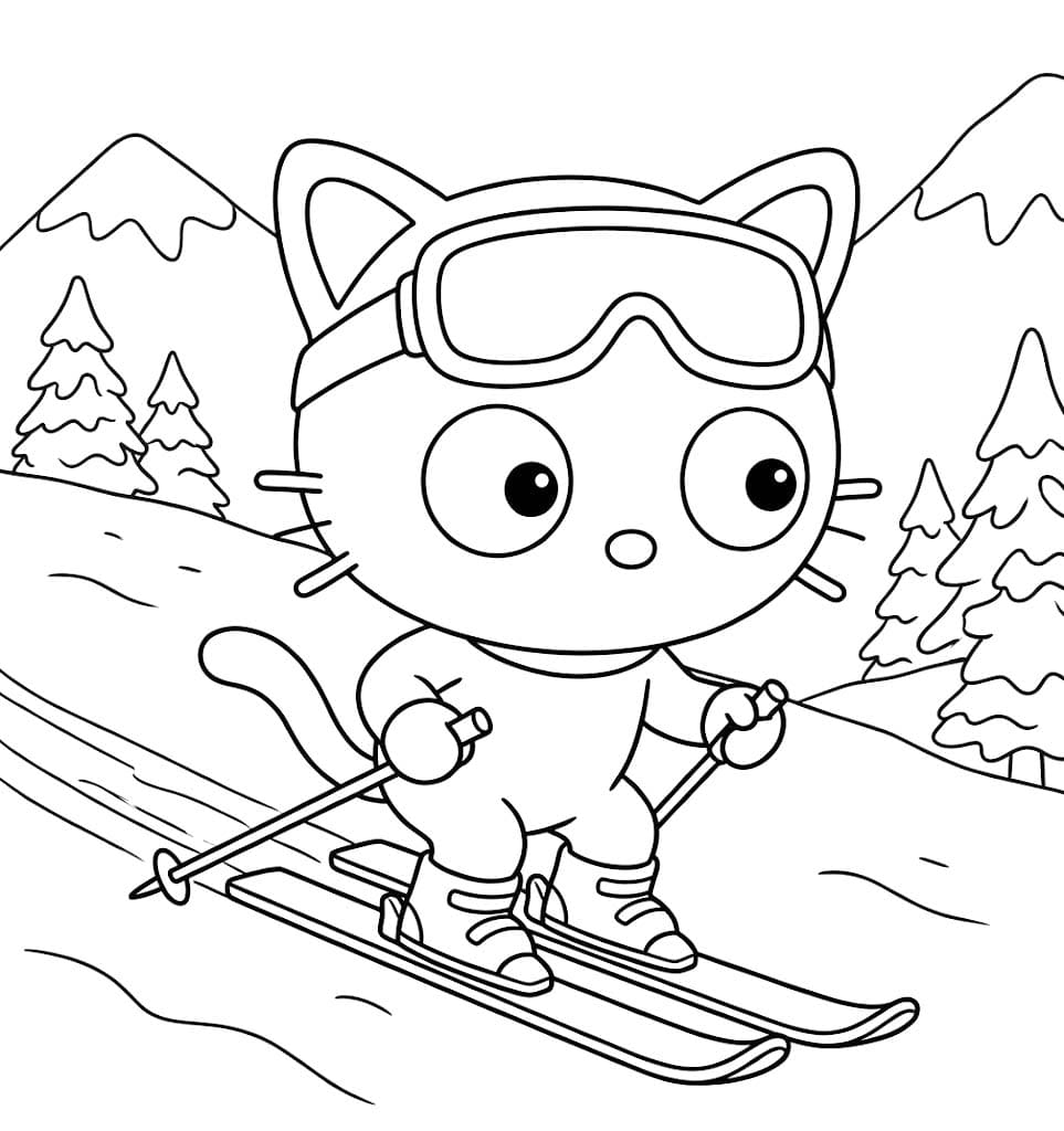 無料で印刷可能 チョコキャット 描く ぬりえ