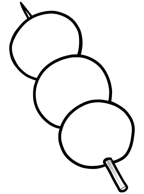 無料で印刷可能 団子 描く ぬりえ