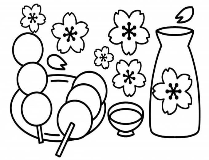 無料で印刷可能 団子 ぬりえ