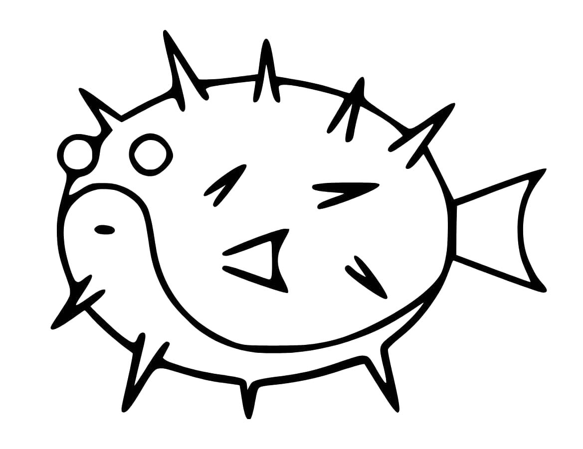 無料で印刷可能 フグ 描く ぬりえ