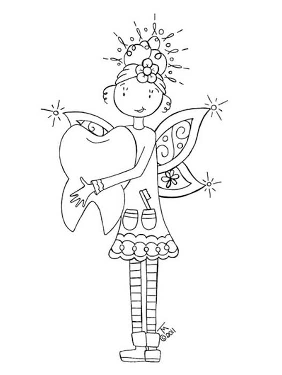 無料で印刷可能 歯の妖精 描く ぬりえ