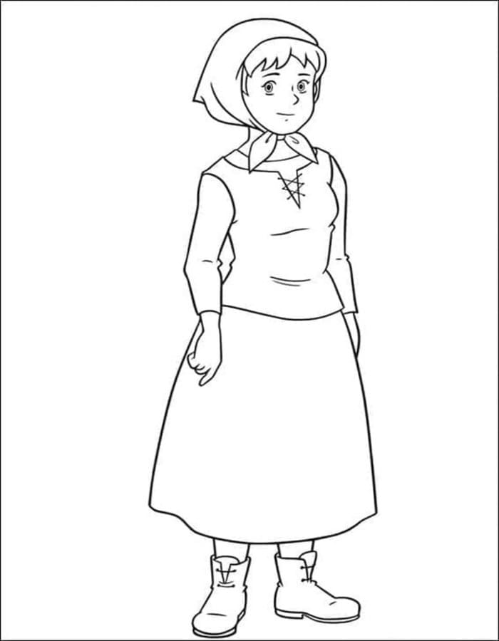 無料で印刷可能 ハイジ 描く ぬりえ