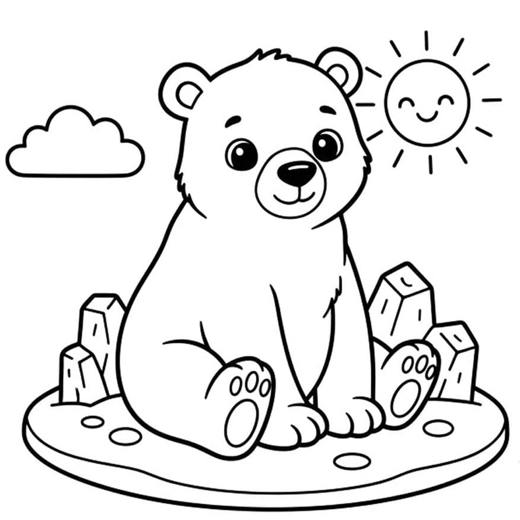 無料で印刷可能 ホッキョクグマ 描く ぬりえ