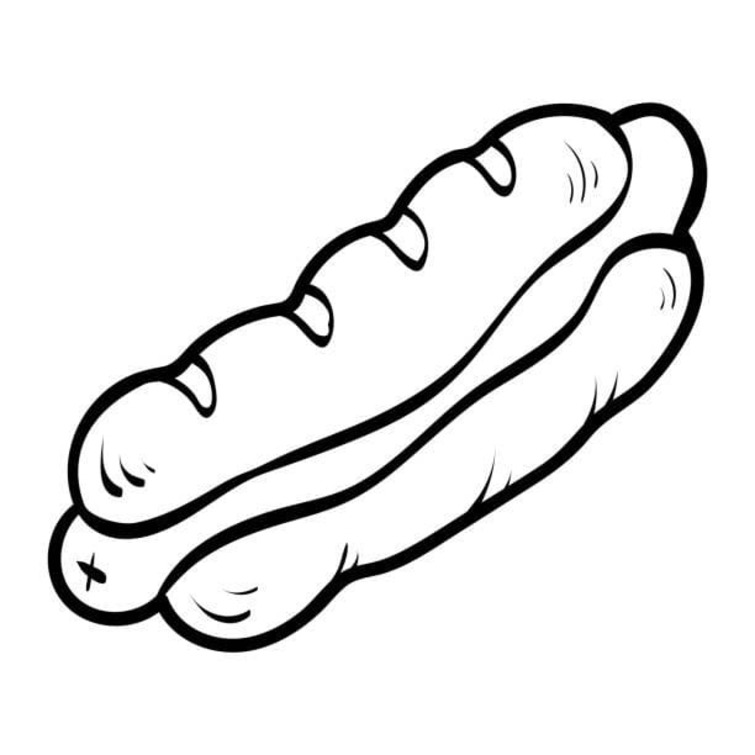 無料で印刷可能 ホットドッグ 描く ぬりえ