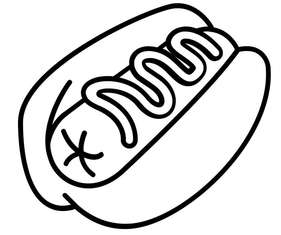 無料で印刷可能 ホットドッグ ぬりえ