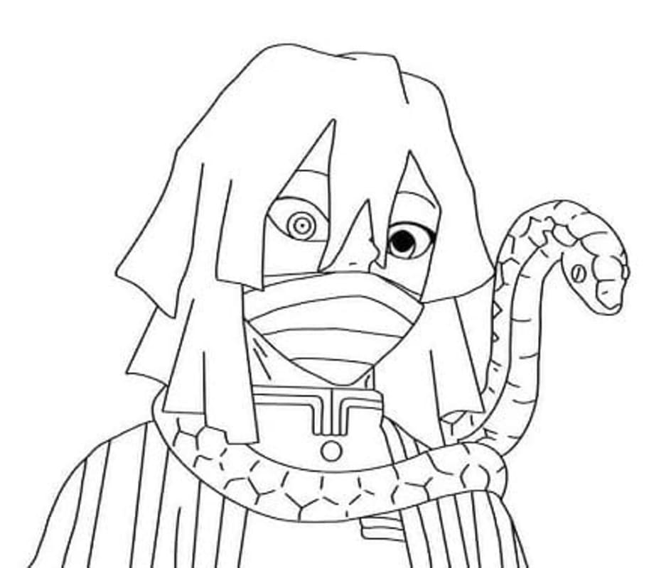 無料で印刷可能  伊黒小芭内 ぬりえ