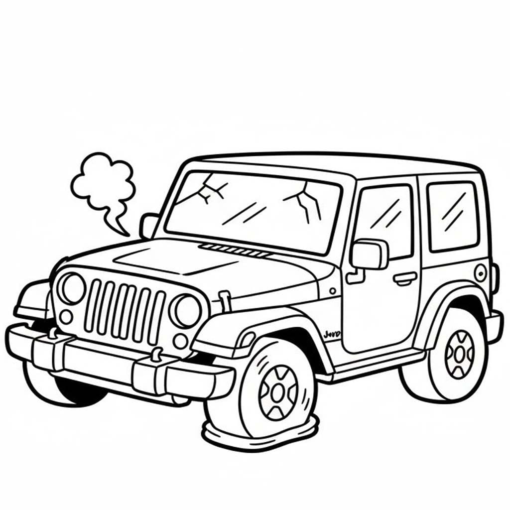 無料で印刷可能 ジープ 描く ぬりえ