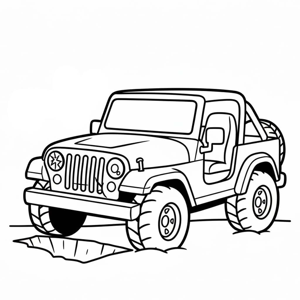 無料で印刷可能 ジープ ぬりえ