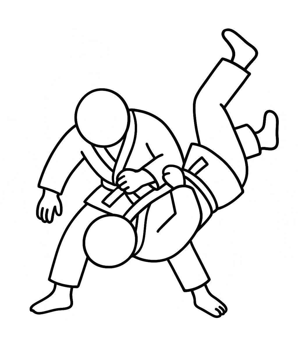 無料で印刷可能 柔道 描く ぬりえ