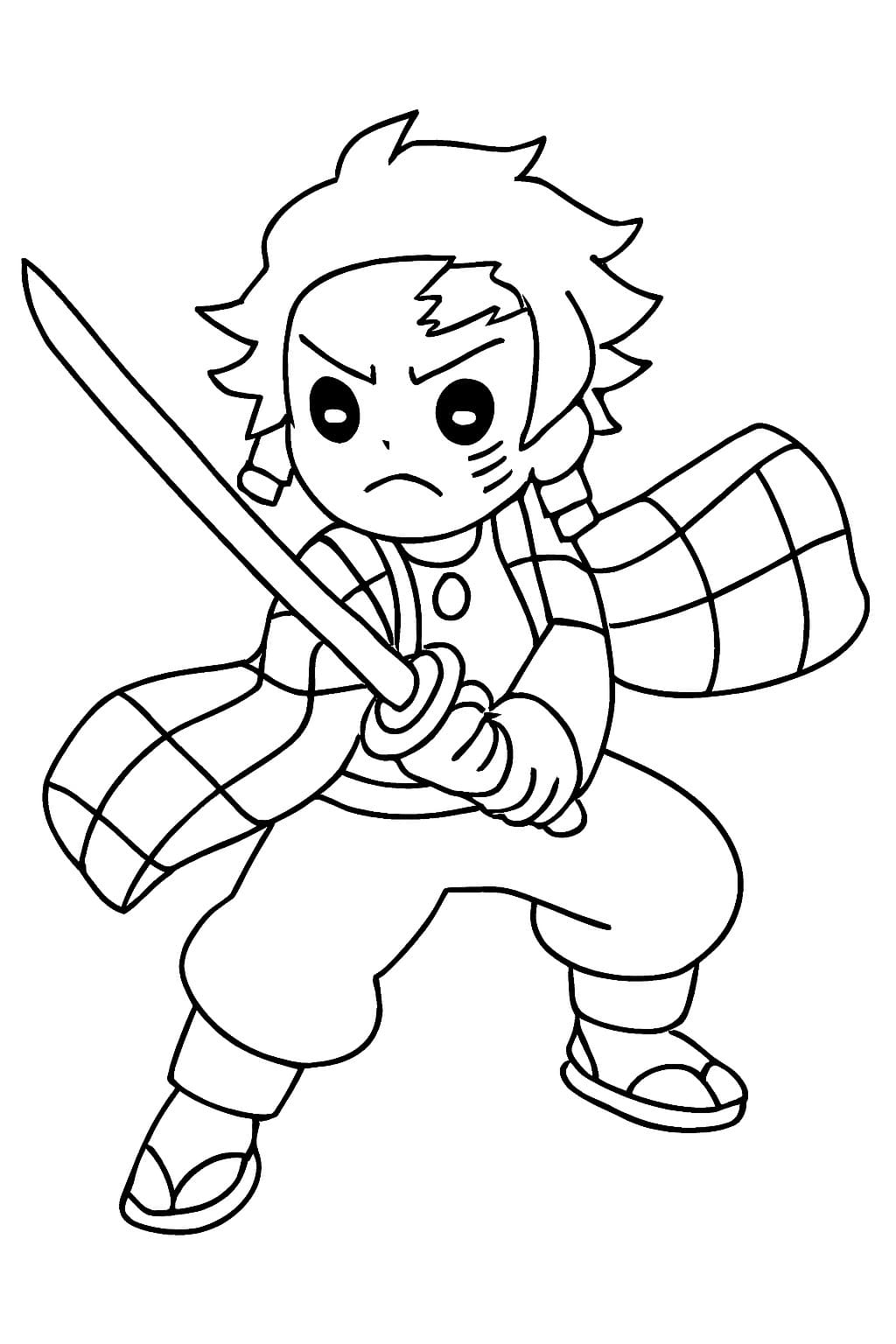 無料で印刷可能 かまどたんじろう 画像 ぬりえ