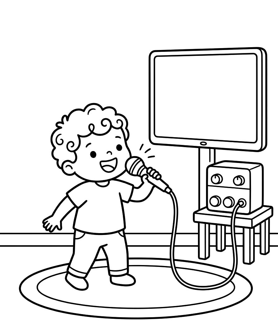 無料で印刷可能 カラオケ 描く ぬりえ