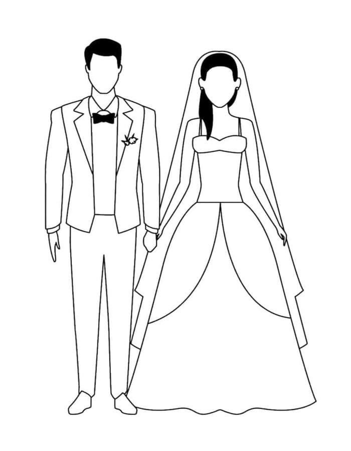 無料で印刷可能 結婚式 描く ぬりえ